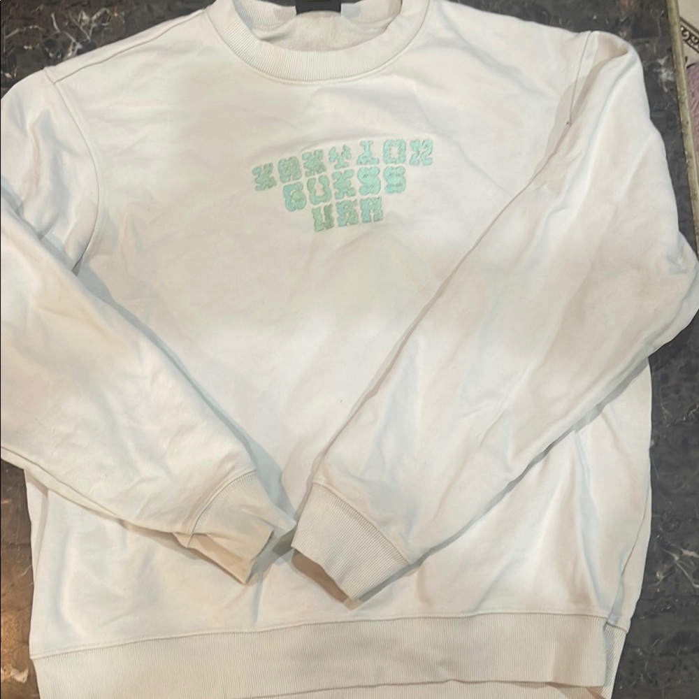 White Graphic Men's Sweater